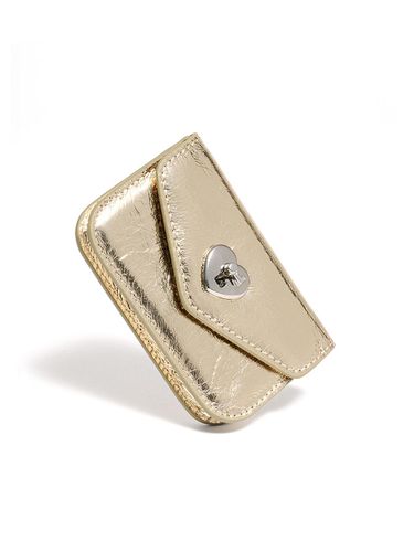 Heart Lock Compact Card Wallet Shine Gold - Le masque - Modalova