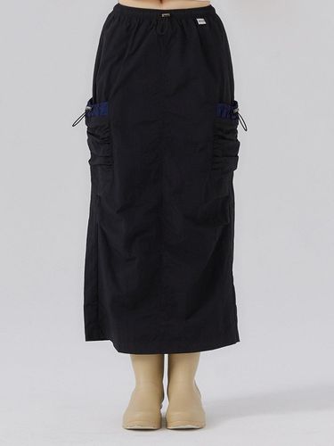 Cargo shirring skirt [BLACK] - DELICCENT - Modalova