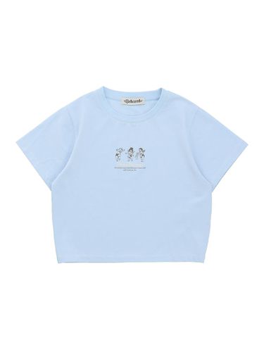 Angela Crop Tea [SKY BLUE] - DELICCENT - Modalova