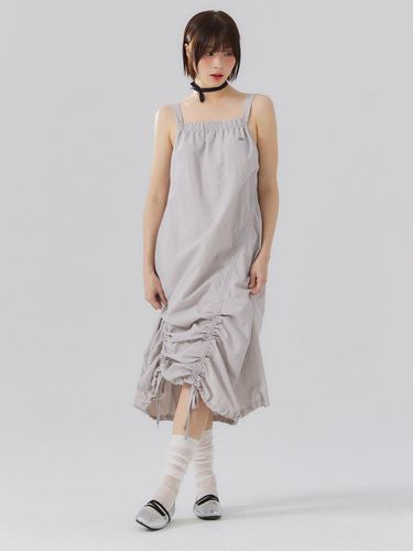 Front shirring dress [LIGHT GRAY] - DELICCENT - Modalova