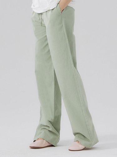 Cotton BANDING pants [MINT] - DELICCENT - Modalova