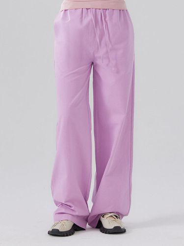 Cotton BANDING pants [VIOLET] - DELICCENT - Modalova