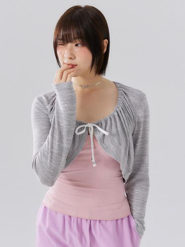 Woody Bolero Cardigan [LIGHT GRAY] - DELICCENT - Modalova