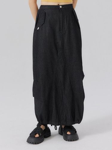 Bio maxi long skirt [BLACK] - DELICCENT - Modalova