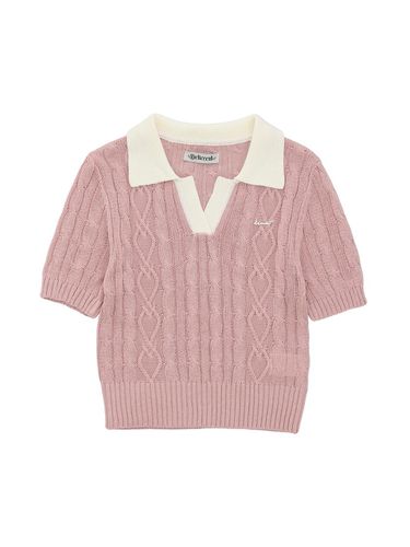 Coloring collar knitwear [PINK] - DELICCENT - Modalova