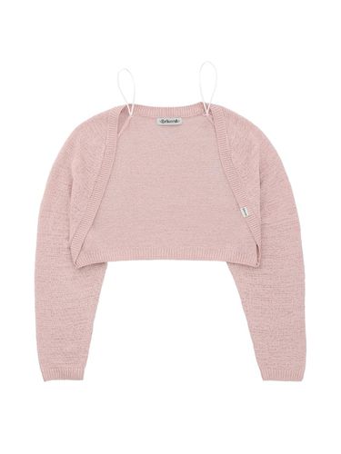 Cropped knit bolero [PINK] - DELICCENT - Modalova