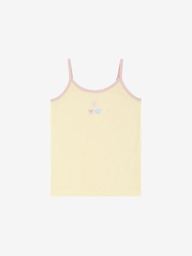 Hawaiian Embroidered Cotton Spandex Tank Top [Yellow] (00413TS) - my shell - Modalova