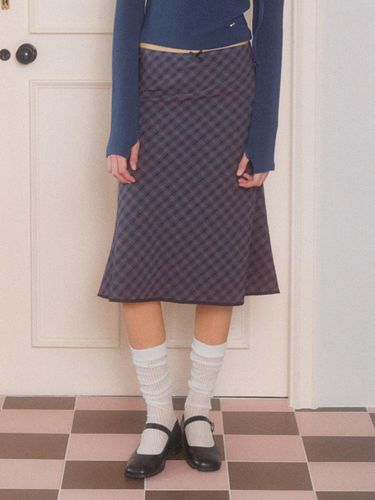 Penny's checkered skirt [DEEP BLUE] - DELICCENT - Modalova