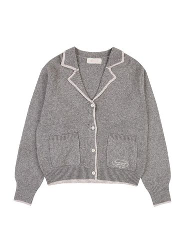 Sally Oversized Fit Collar Wool Cardigan [ - DELICCENT - Modalova