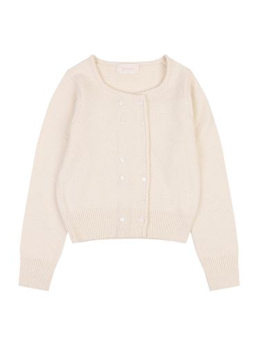 Double button Wool Cardigan [IVORY] - DELICCENT - Modalova