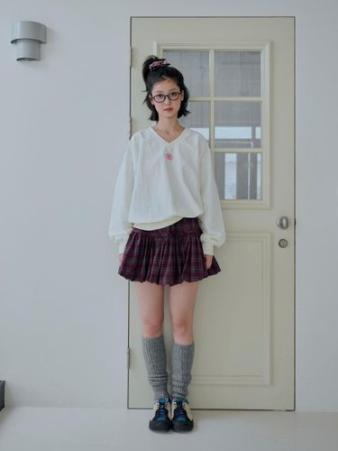 GEEK IN THE SHELL CHECK BUBBLE SKIRT (05105BT) [2color] - my shell - Modalova