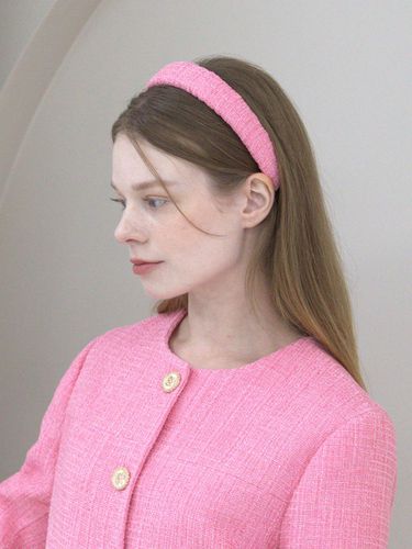 Pink Tweed Hairband - CATTLINE - Modalova