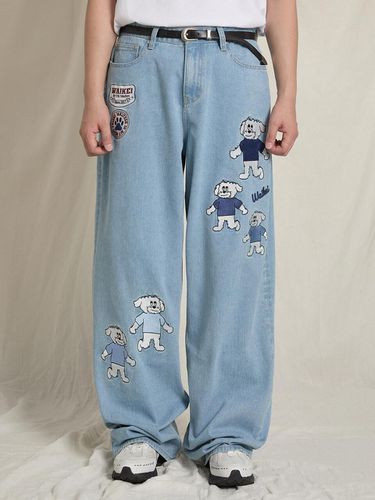 Multi Embroidery Denim Pants - WAIKEI - Modalova