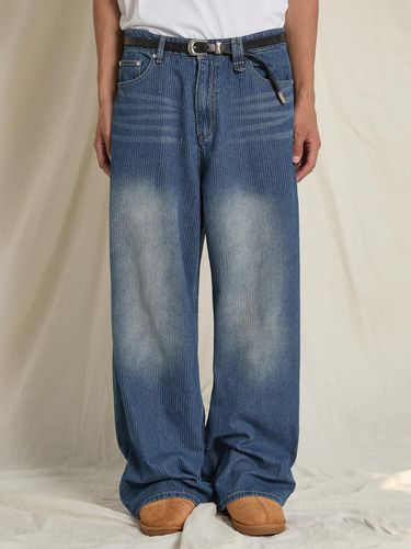 Corduroy Denim Pants Deep Blue - WAIKEI - Modalova