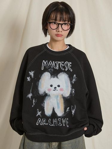 Oil Painting Raglan Sweatshirt - WAIKEI - Modalova