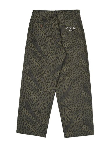 Leopard baggy trousers_khaki - ersco - Modalova