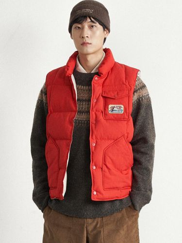 Fleck Down Vest (RED) - HELEMENT - Modalova