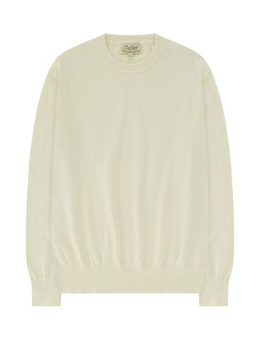 Essential Crew Neck Knit (Ecru) - Bellief - Modalova