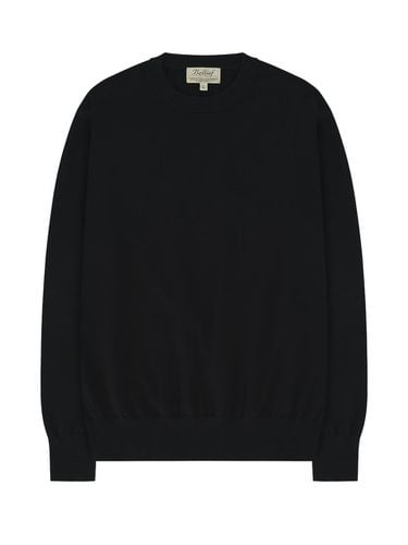 Essential Crew Neck Knit (Black) - Bellief - Modalova