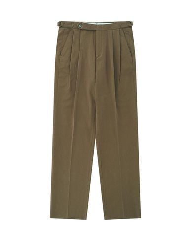 Cotton peach finish 2Pleats relaxed Chino () - Bellief - Modalova