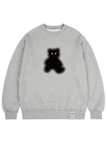 UNISEX] Dot Silhouette Bear Sweatshirt_Gray - GRAVER - Modalova