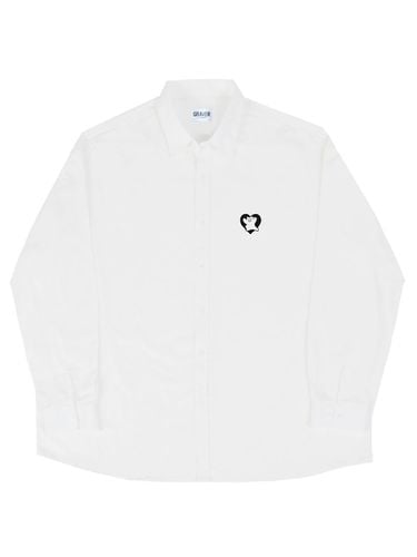 UNISEX] Bear Heart Embroidery Basic Shirt - GRAVER - Modalova