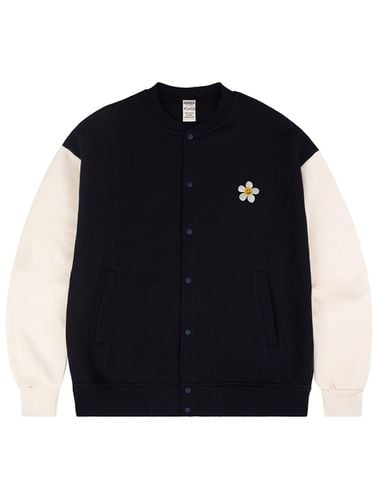 UNISEX] Flower dot embroidered base ball jacket - GRAVER - Modalova