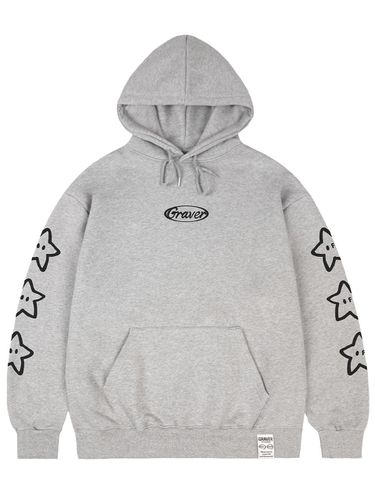 UNISEX] STAR Circle Logo Hoodie_Gray - GRAVER - Modalova