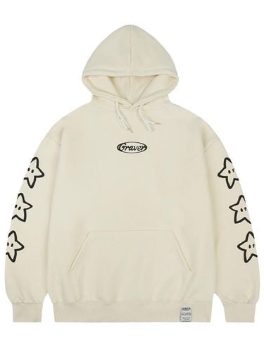 UNISEX] STAR Circle Logo Hoodie_beige - GRAVER - Modalova