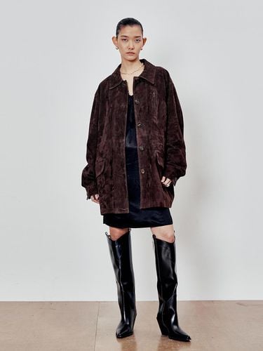 Oversized Suede Jakcet (Brown) - ANDROS - Modalova