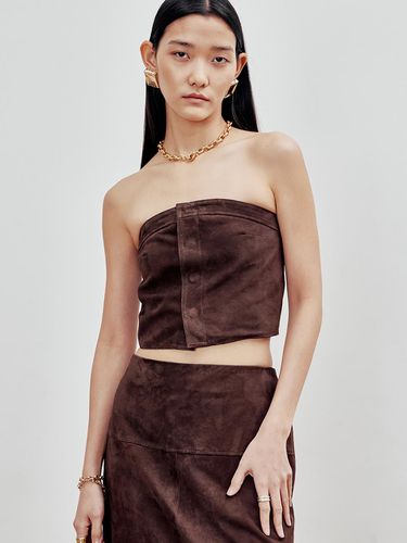 Goat Suede Tube Top (Chocolate Brown) - ANDROS - Modalova