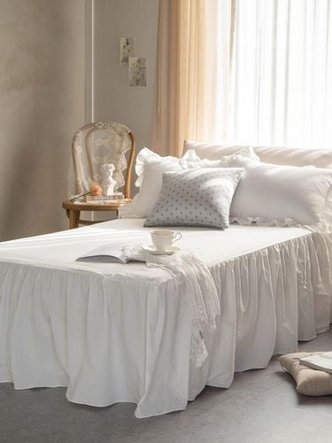 French Frill Washed Bed Skirt - DECOVIEW - Modalova