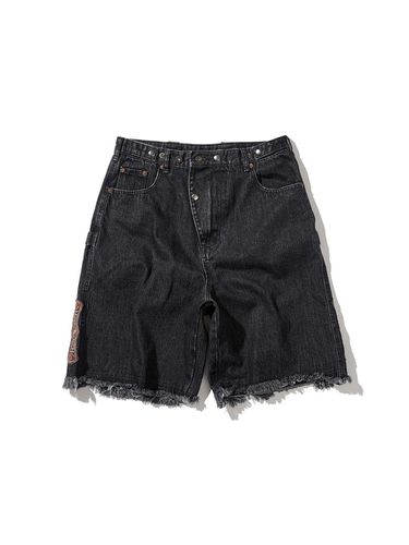 Goblin denim BERMUDA shorts / Black - karactor - Modalova