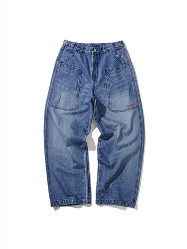 Army denim work pants / Mid blue - karactor - Modalova