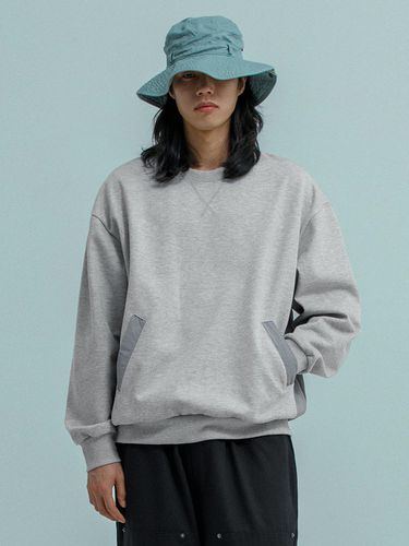 WOVEN MIX POCKET SWEATSHIRTS Melange Gray - RUGGED HOUSE - Modalova