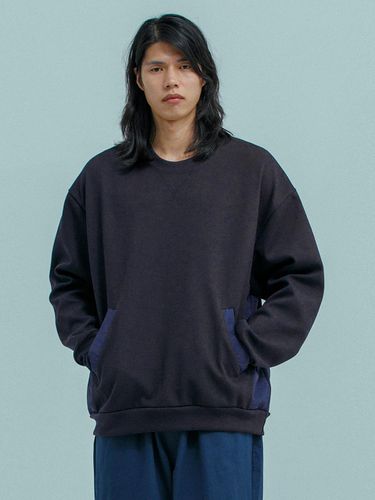 WOVEN MIX POCKET SWEATSHIRTS Navy - RUGGED HOUSE - Modalova