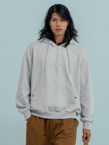 RGDHS HALF ZIP UP HOODIE Melange Gray - RUGGED HOUSE - Modalova