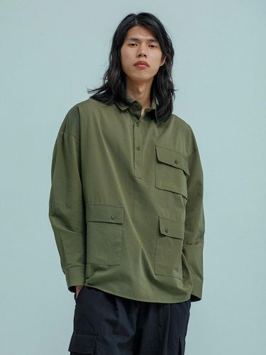 TRI - POCKET WOVEN SHIRTS PULLOVER Khaki - RUGGED HOUSE - Modalova