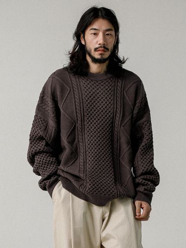 Around Cable Collar Knit Brown - RUGGED HOUSE - Modalova