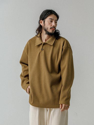 Contem Oversized Collared Knitwear Camel - RUGGED HOUSE - Modalova