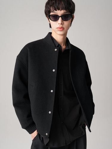 Aube Wool Handmade Blouson BLACK - AVANDRESS - Modalova