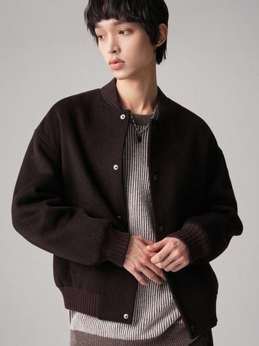 Aube Wool Handmade Blouson BROWN - AVANDRESS - Modalova