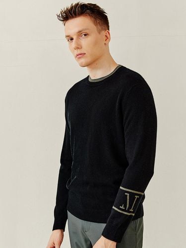 Sleeve Logo Cashmere Knit Pullover Logo Bracelet - murray allan - Modalova