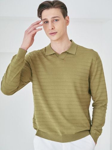 Cotton/silk/linen] Stripe pullover Olive - murray allan - Modalova