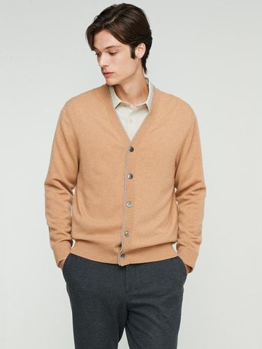 Double layer Rib Cardigan_Camel - murray allan - Modalova