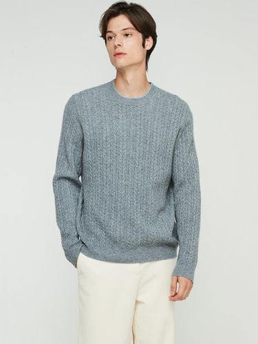 Cable Crew neck Pullover_Melange Grey - murray allan - Modalova