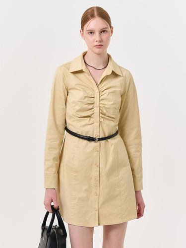 Shirring Shirt dress [beige] / WBD4L15510 - GENERAL IDEA - Modalova