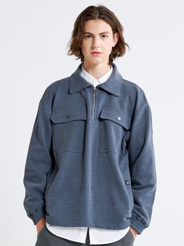 High-neck Half Zip-Up Over-Fit Outer - CUSTOM US - Modalova