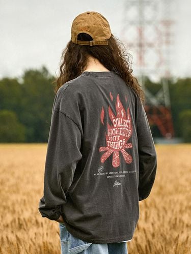 Camp Message Pigment Long-Sleeved T-shirt FL - Fluke - Modalova