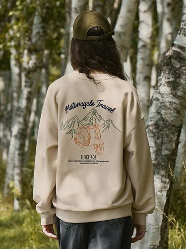 Mountain Travel Chain Embroidery Sweatshirt - Fluke - Modalova